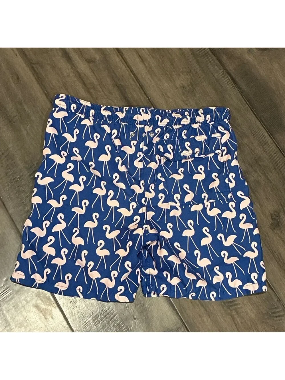 Tom & Teddy Rose Flamingos Classic Swim Shorts - Size Boys 11/12